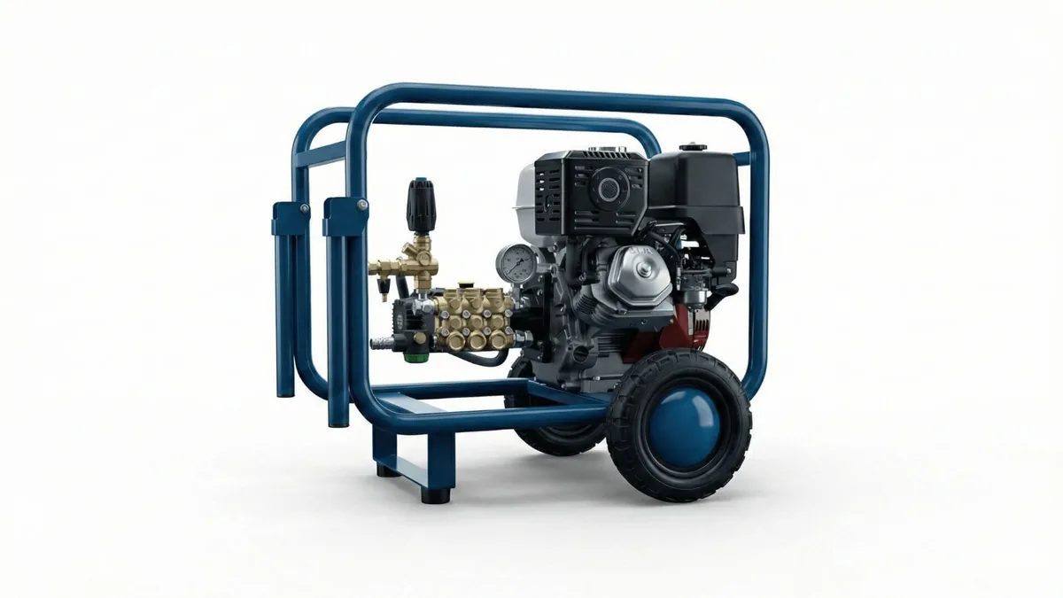 Hidrolimpiadora industrial de gasolina Serie AFG/R 150-250 sobre chasis tubular